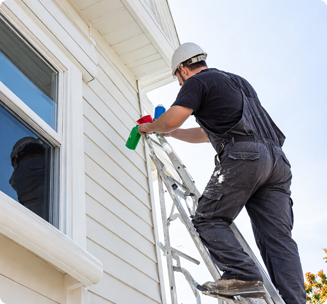 Exterior house painting project